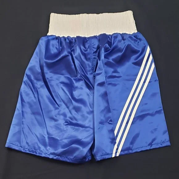 Adidas Blue & White Adidas Combat Sports Satin Boxing Trunks Large NWOT for Men - Picture 6 of 6